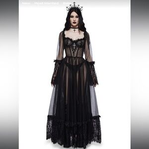 NWT Black Widow Dance with Death with Red lace Dress